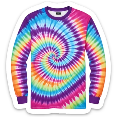 Long sleeve tie dye shirt sticker