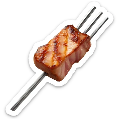 Pork on a fork sticker