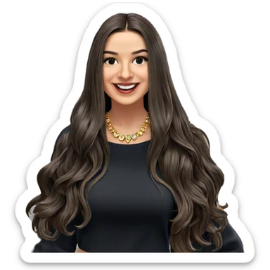 smiling girl with jewelry sticker