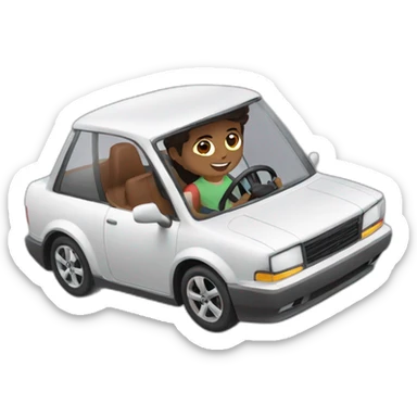 A boy loves driving supersprt cars sticker