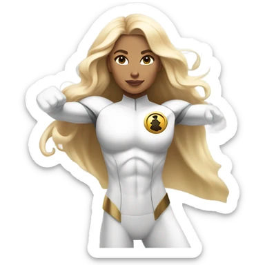 white superwoman sticker