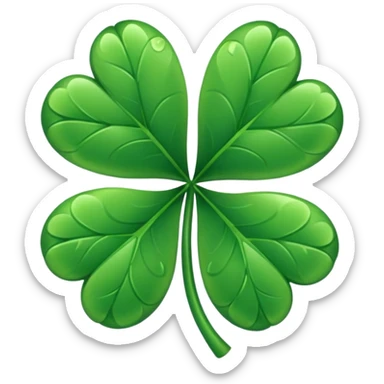 Make a Emoji of five leaf clover sticker