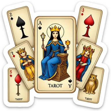 tarot cards sticker