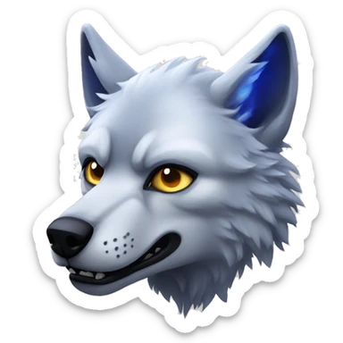 Galaxy space wolf sticker