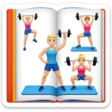 fitness book sticker