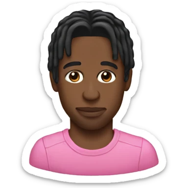 travis scott with a pink dress sticker