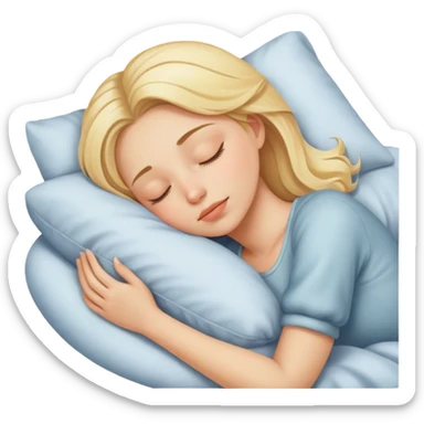 Blonde girl sleeping ￼ sticker
