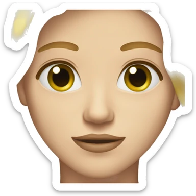 dirty blonde hair side part greeen eyes square face man sticker