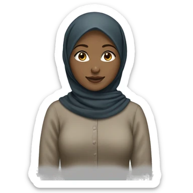 hijabi girl with white skin tone sticker