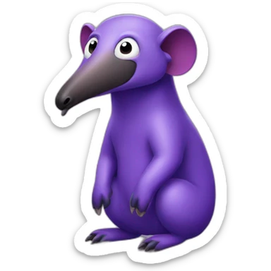 Purple anteater sticker