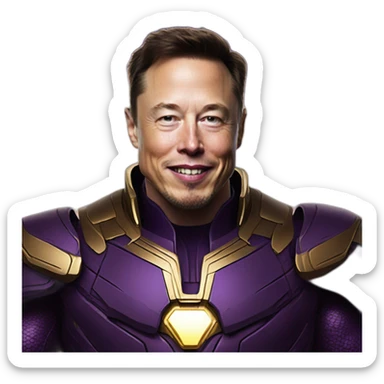 Elon musk as thanos sticker