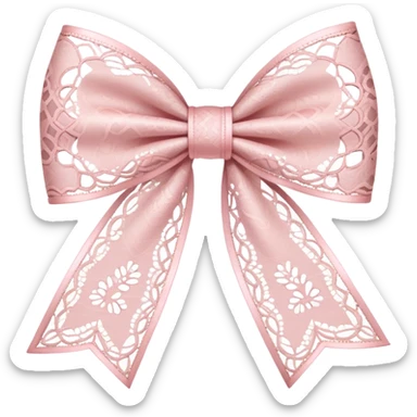light pink lace bow sticker