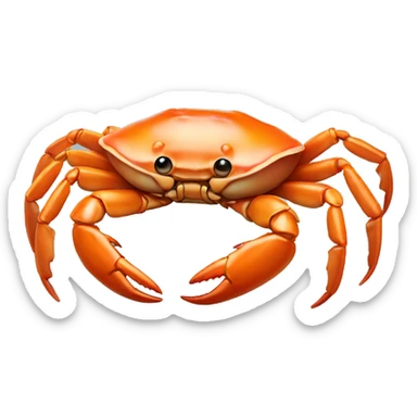 Pastel orange Crab sticker
