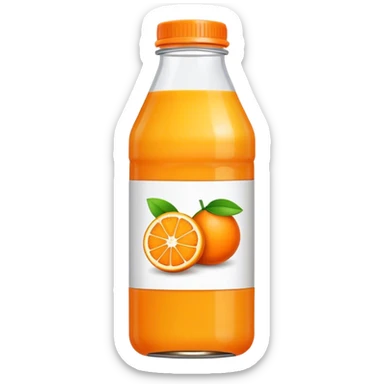 Orange juice bottle  sticker