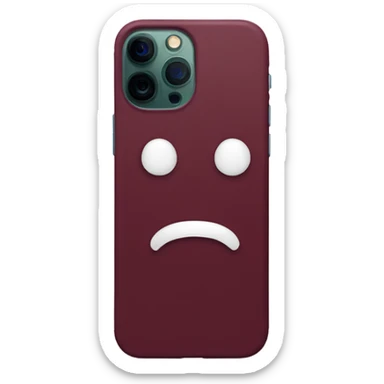 iphone 14 pro with burgundy case sticker