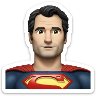 Henry cavill with classic superman suit sticker