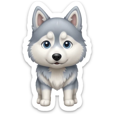 A Husky with lightblue eyes sticker