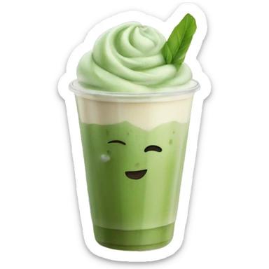 Iced matcha latte sticker
