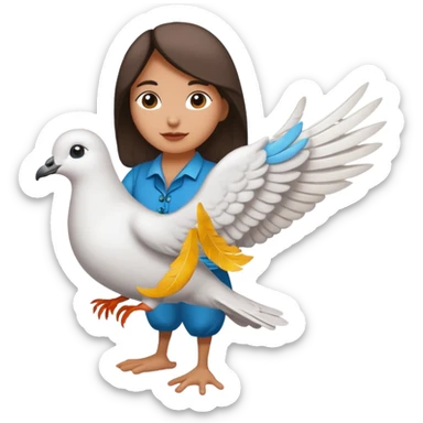 un peruano con cuerpo de paloma sticker