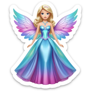 lav en barbie mariposa fe i fuld figur sticker