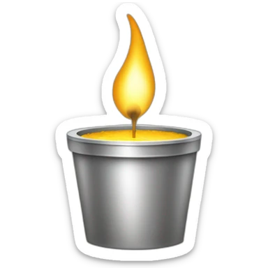 Une bougie dans un pot en or et argent sticker