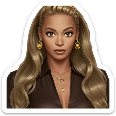 blonde girl with jewelry sticker