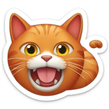 Red Cat to vomit sticker