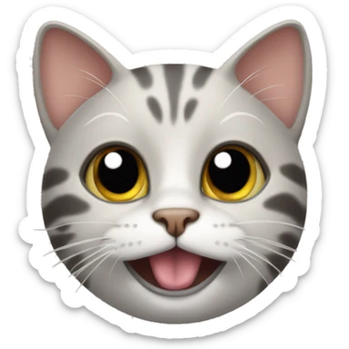 taby cat being silly sticker