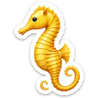 Seahorse all yellow just yellow sticker