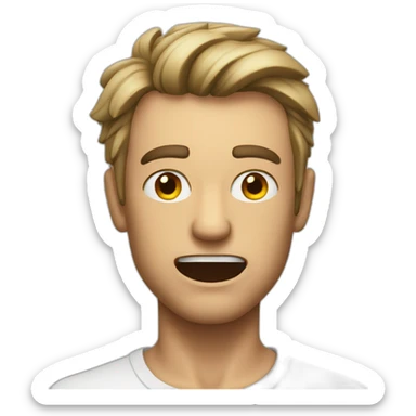 Man pissed Off but a bit happy sticker