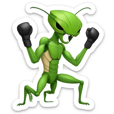 Mantis doing MMA sticker
