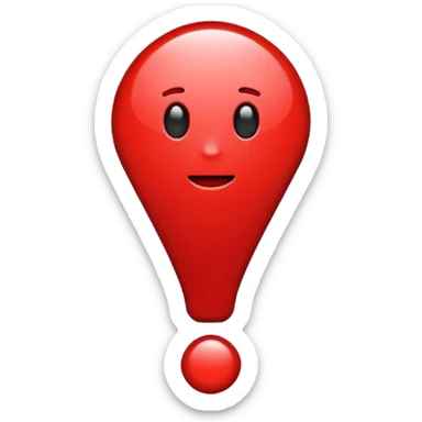 exclamation mark full red sticker