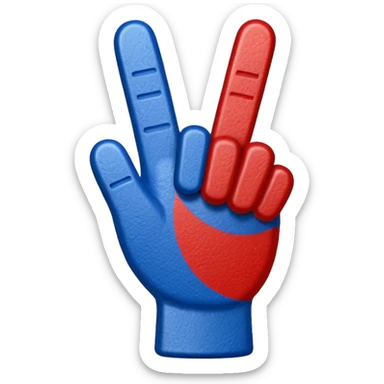foam finger american football blue (#00A3E0) and red (#F9423A) sticker