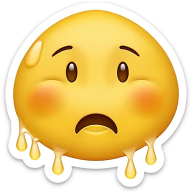 make a normal emoji that laughs and looks sad at the same time sticker