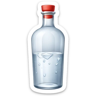 Bottle of vodka sticker