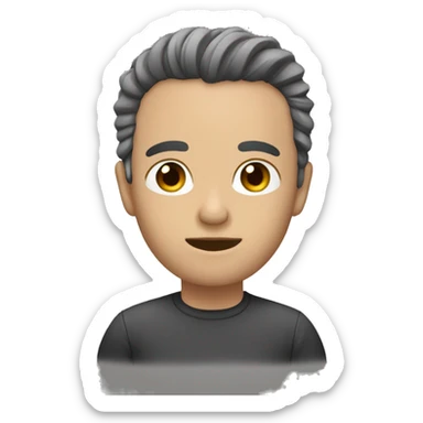 Persona cortando el pelo sticker