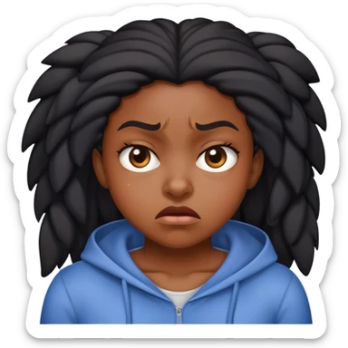 black girl irritated  sticker