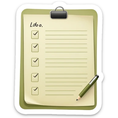 Pale olive to do list sticker