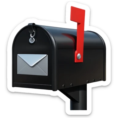 black unified mailbox №90210 on black post sticker