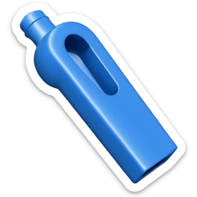 whistle in blue sticker