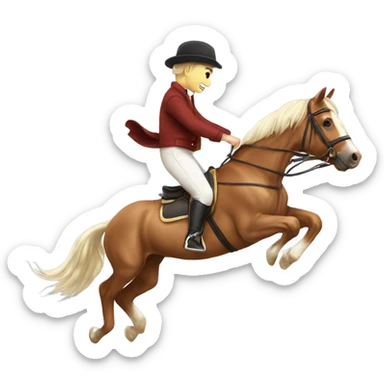 Jumping horse cute  sticker