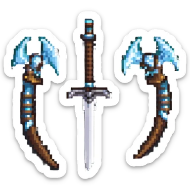 World of Warcraft warglaives, iconic curved demon hunter weapons sticker