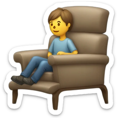 sofa with person sittinig sticker