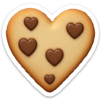 Heart shaped cookie sticker