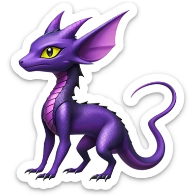 Shiny Salandit-Noivern-Espeon-Hybrid (Full body) sticker