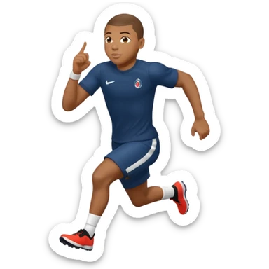 Mbappe running fast sticker