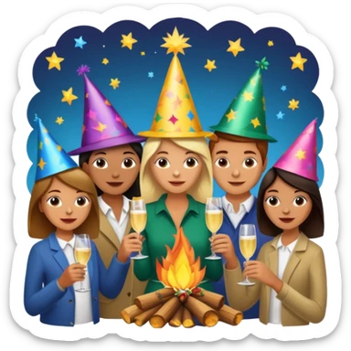 Bonfire Night with music sticker