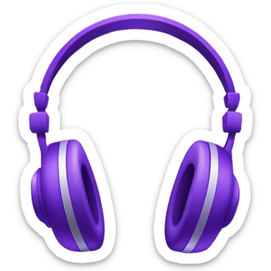 Purple headphones sticker