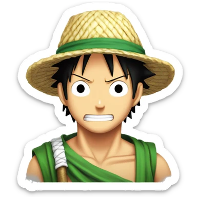 luffy zoro sanj one piece sticker
