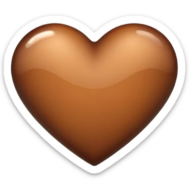 Brown aesthetic heart sticker